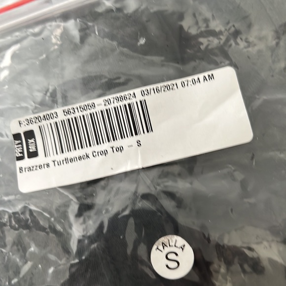 Brand New Brazzers Turtleneck Crop Top - Picture 5 of 5